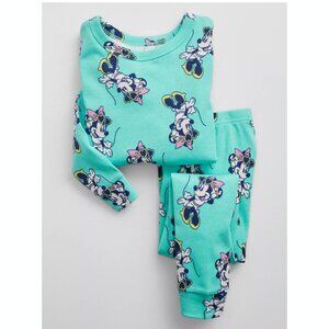 Gap Disney Minnie Mouse Blue Long Sleeve Organic Pajama PJ Set 5T